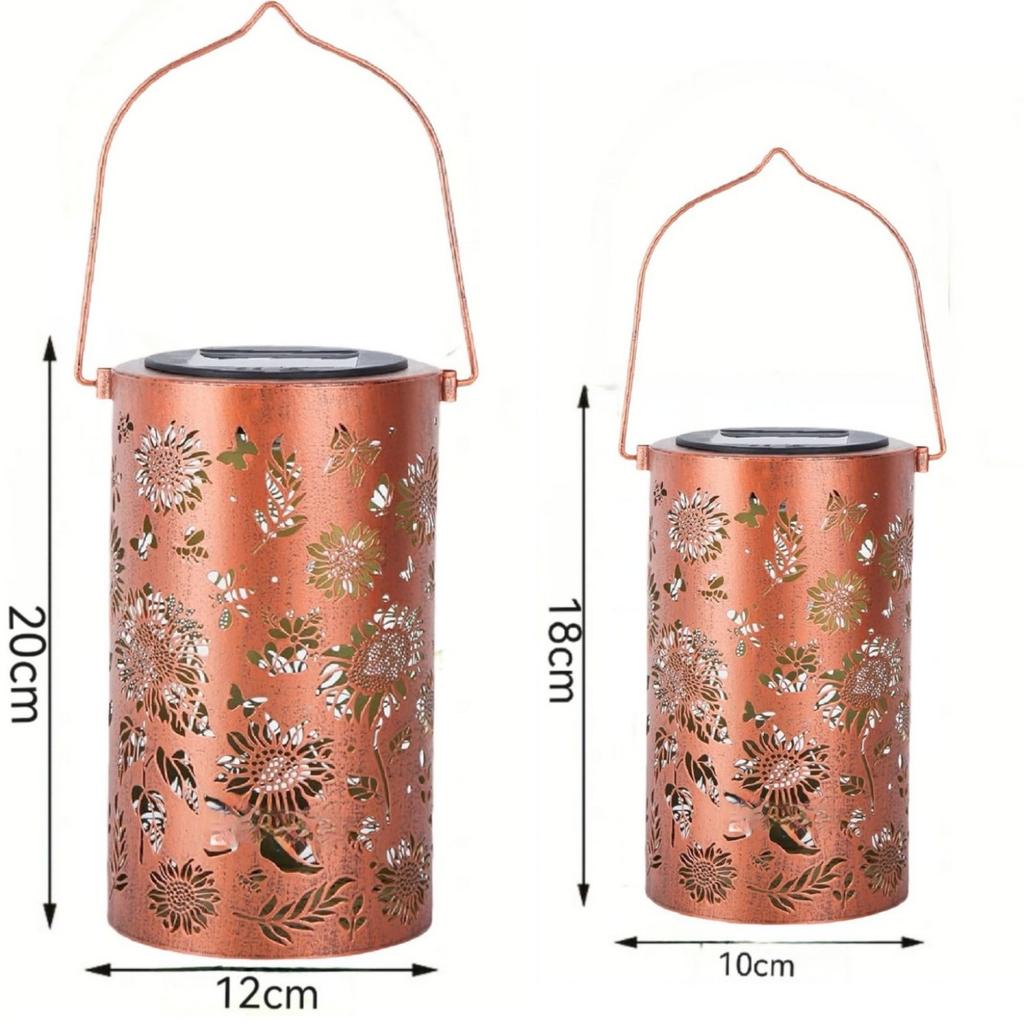 Solar Outdoor Hanging Lights, Dragonfly Hollow Decorative Lights, IP65 Waterproof Courtyard LED Garden Lights, Exquisite Courtyard