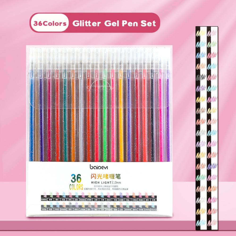 

8/12/24/36/48/60 Цветов 8/12/24/36/48/60 Цветов Блестящий Хайлайтер Ручка Живопись/Граффити 36Colors/Set