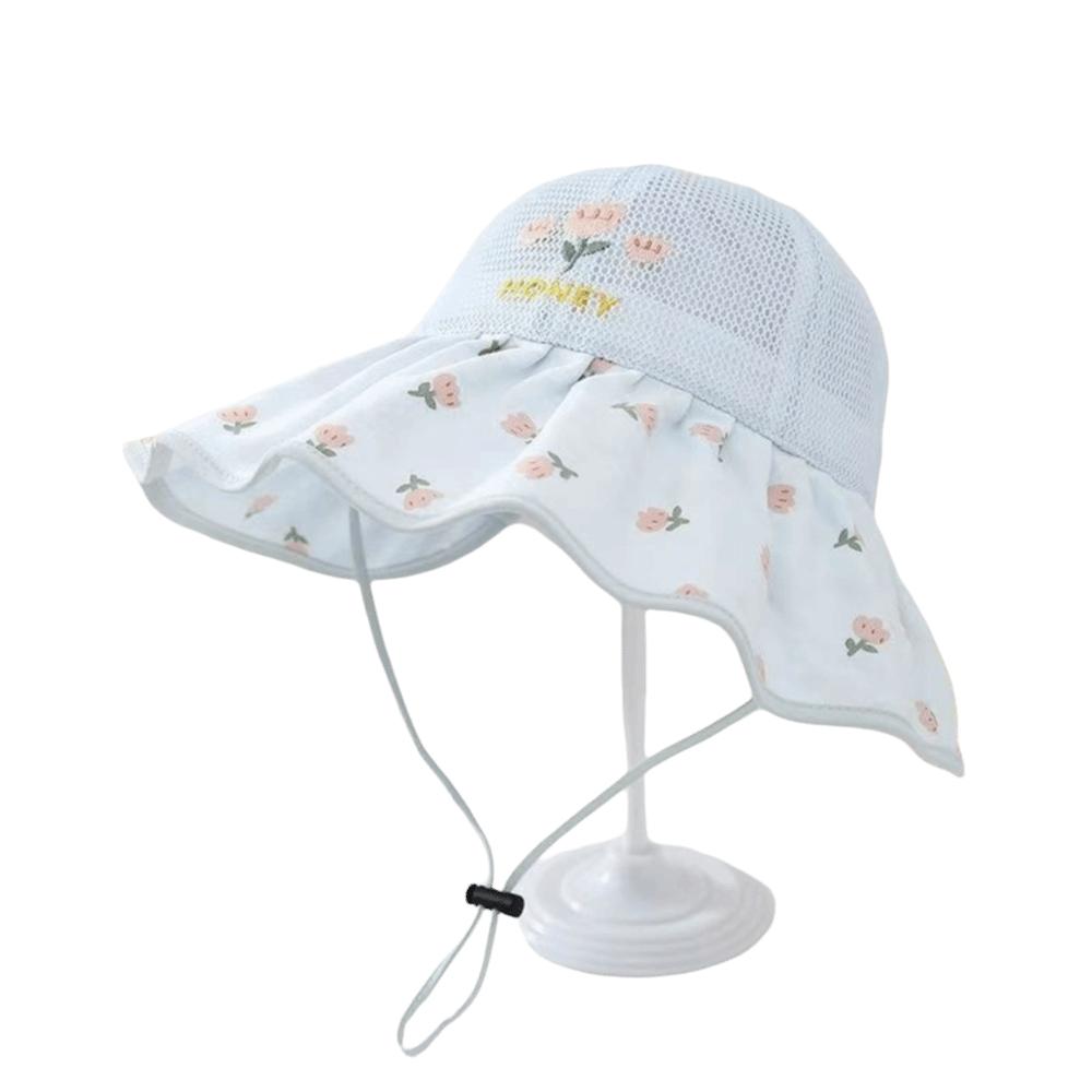 

Mesh Baby Baseball Cap Large Brim Kids Sunshade Hat Portable Fisherman Hat Outdoor Activities синій
