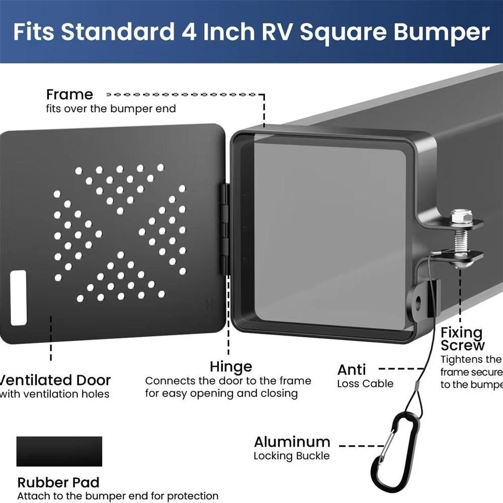 Kohlenstoffstahl/Aluminium-Zink-Zinklegierung Wohnmobile Stoßstangen-Endkappen Abwasserrohr-Aufbewahrungskappe Praktische Lösung