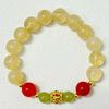 Natural Stone Beaded Bracelets for Women Semi-Precious Gemstones 10mm Round Beads Chalcedony Bangle Beading Jewelry Gifts