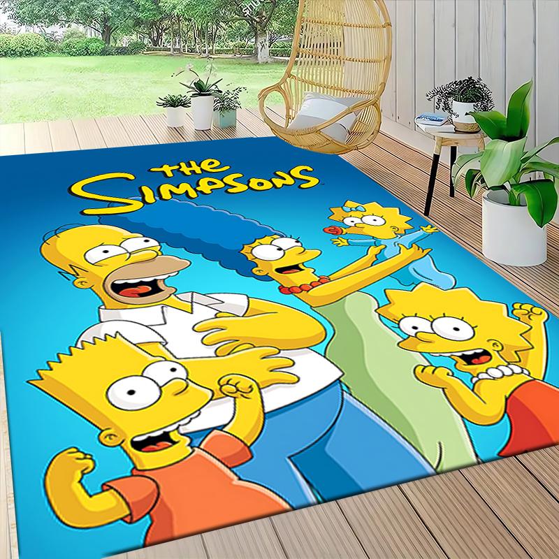 Simpsons Family Adventure Carpet Rug Soft Washable Antislip Home Living Room Sofa Mats Personalized Christmas Rug