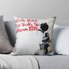 Banksy Zawsze Za Młody, by Marzyć o Wielkich Rzeczach Poszewka na Kwadratową Poduszkę Poliester Len Welur Wzór Zamek Dekoracyjna Poszewka na Poduszkę Sofa 18"