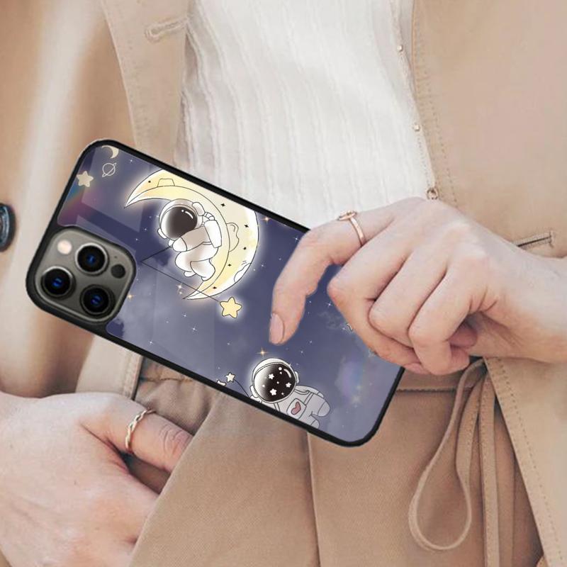 Cute Galaxy Astronaut Magnetic Phone Case For APPLE iPhone 17 Air 16 14 13 12 Pro Max 15 Plus Wireless Charge With MagSafe Cover