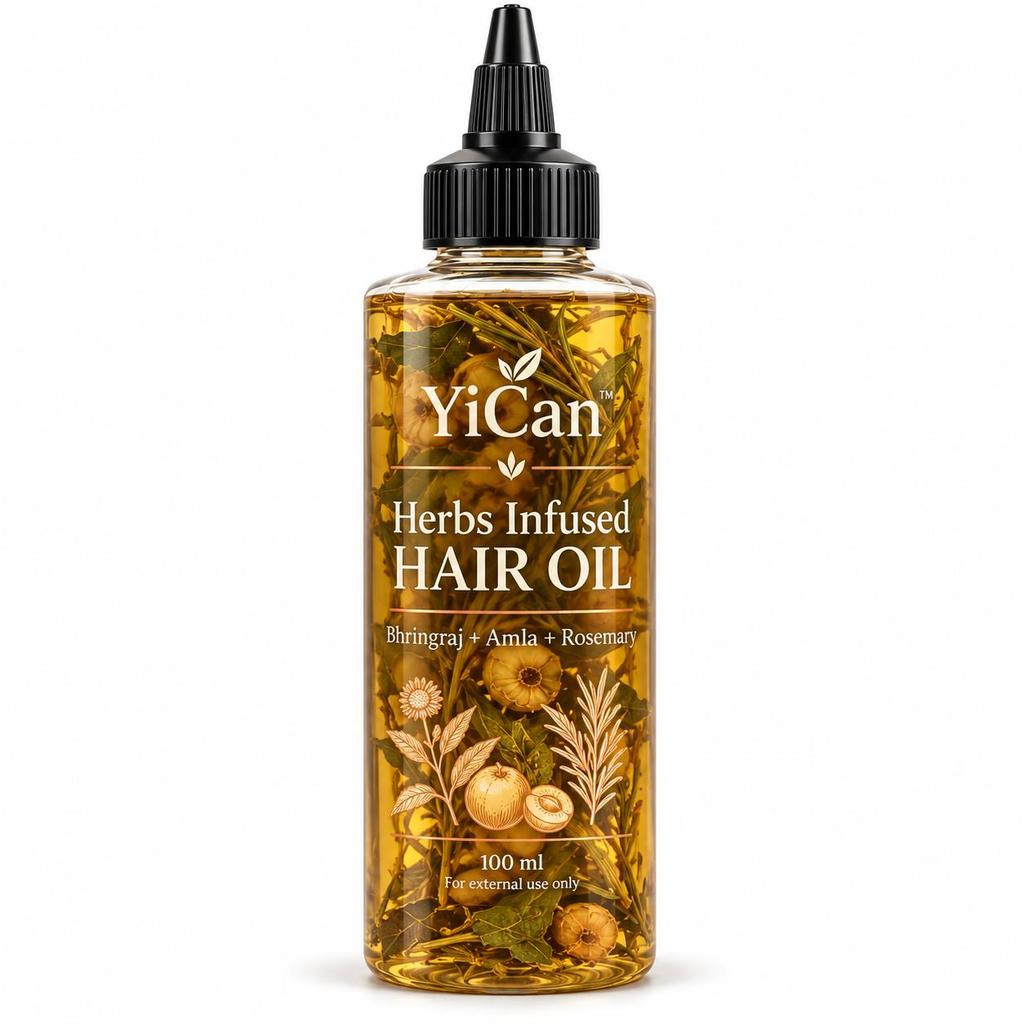 YiCAn Keshamrut Ayurvedic Hair Oil 100ml With Amla, Bhringraj, Rosemary Herbal Formula