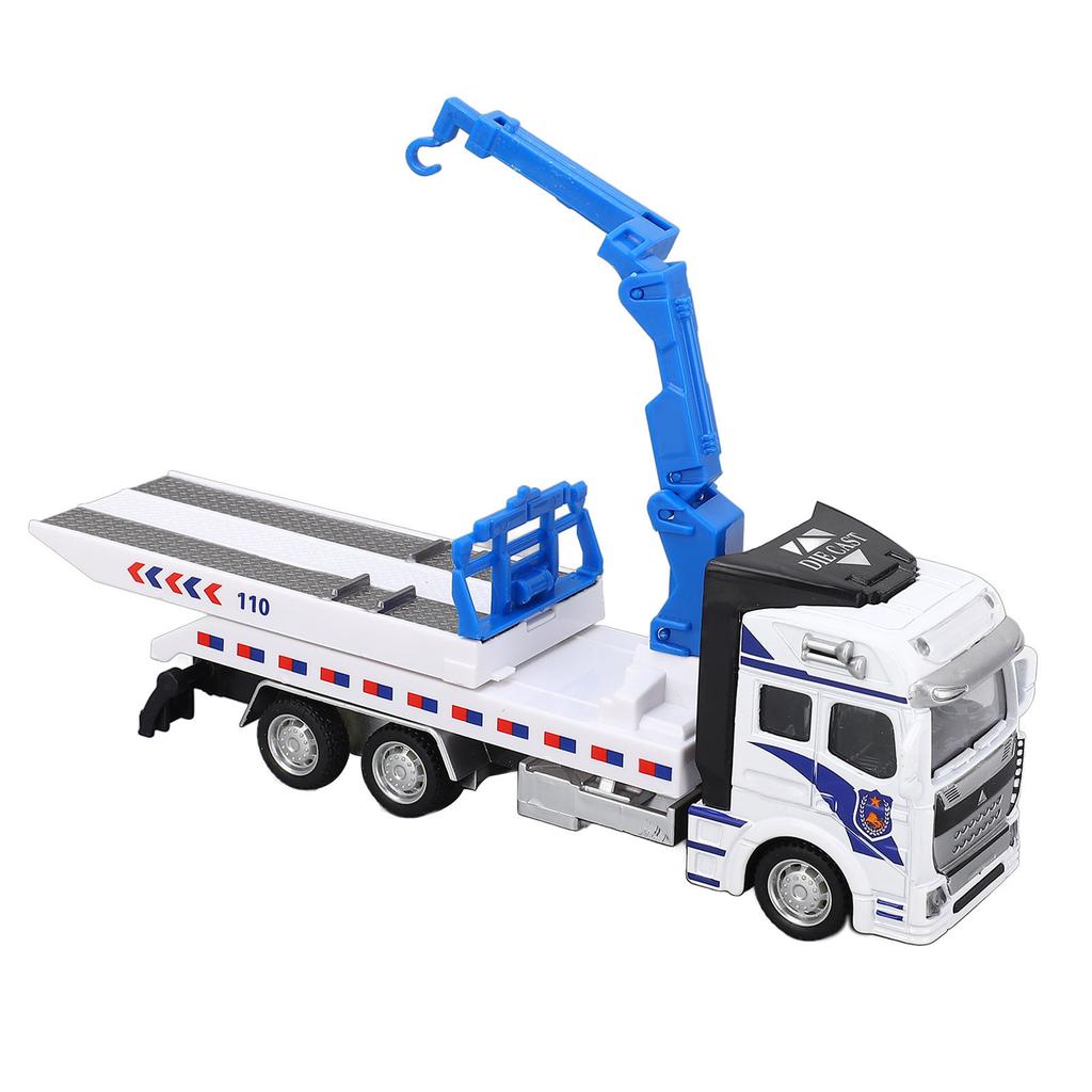 Metal Tow Truck Toy for Boys Girls Friction Powered Extendable Arm Alloy Educational Wrecker Tow