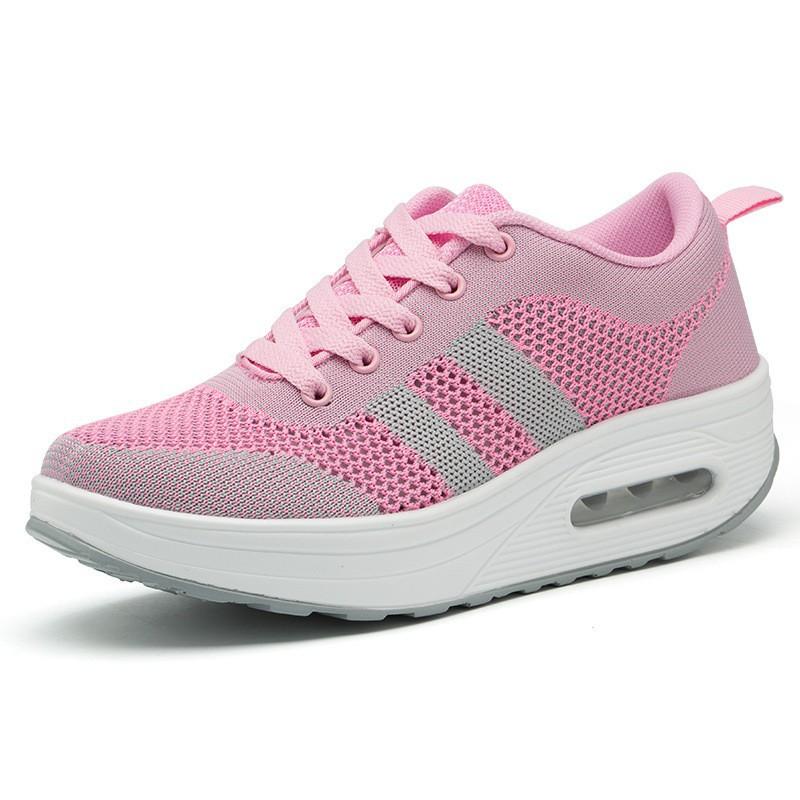 Autumn fly-woven mesh outdoor sports shoes rocking shoes air cushion shoes