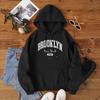 Cross-Border Trendy Print Casual Sports Hoodie with Kangaroo Pocket, Plus Velvet, Autumn/Winter Collection.