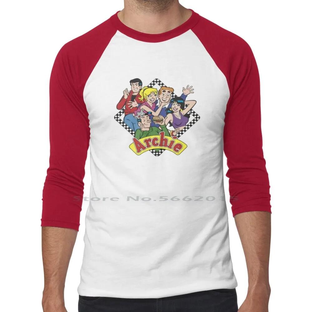 The Archies T Shirt 100% Cotton Archie Veronica Jughead Richie Classic Cartoon Comics Short Long Sleeve Tee Top