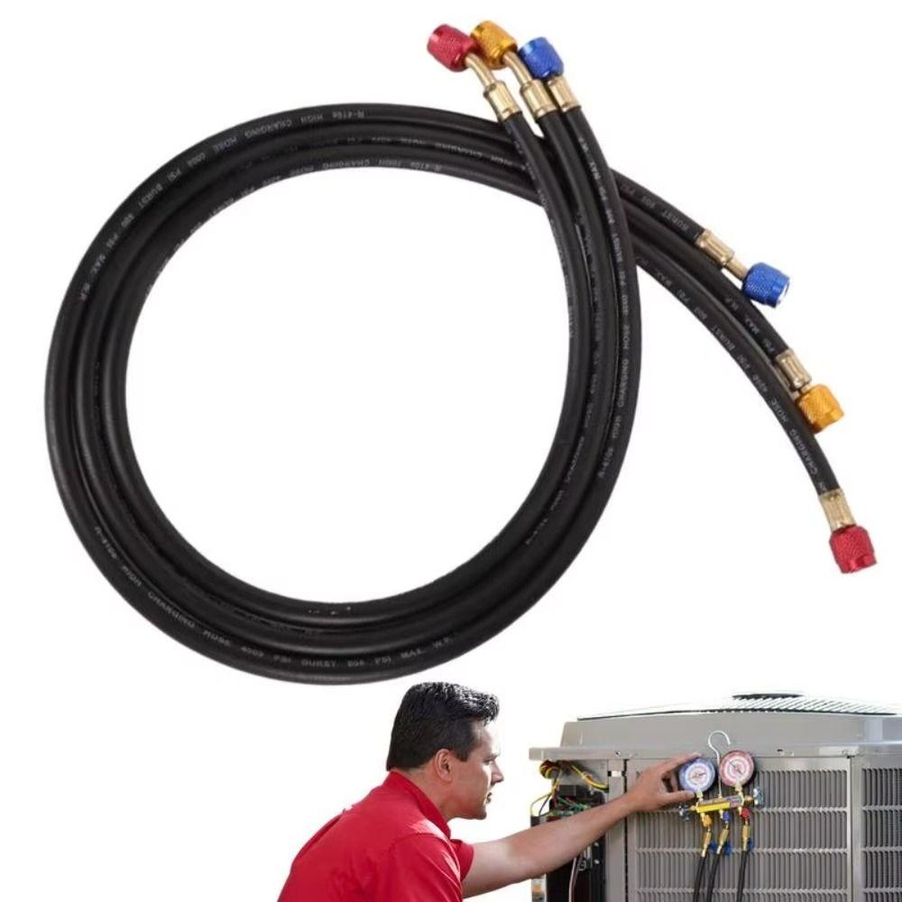 Fluorinated Tubes Charging Hose Set High Pressure Charging Hose  Refrigerant Charging