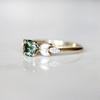 Emerald Zircon Diamond Alloy Engagement Ring
