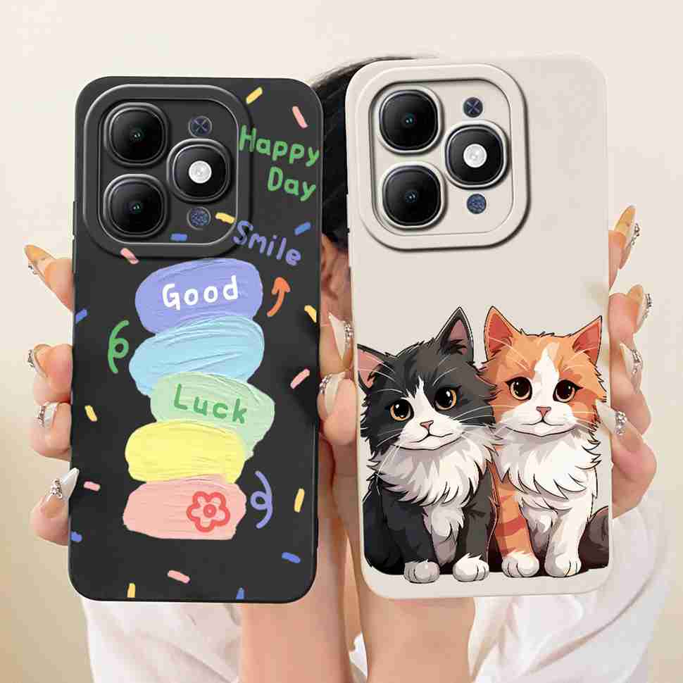 Für itel A90 4G A6610L Hülle Cartoon Freche Katze Silikon Rückseite Für Itel a90 ITEL A90 Stoßfeste Handyhüllen Fundas