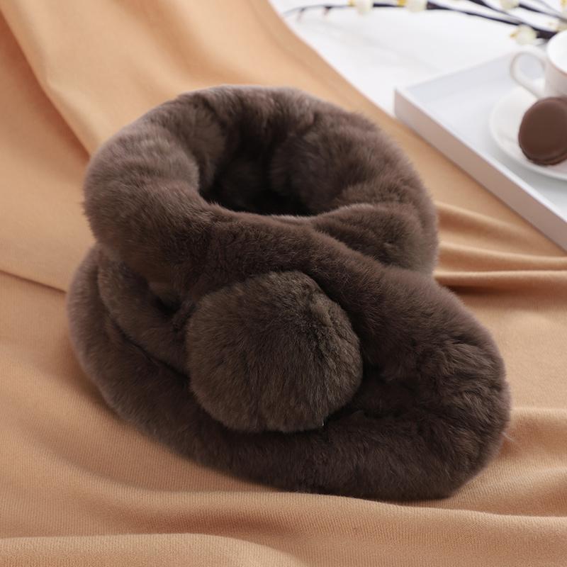 Women Cute Fashion Vintage Soft Cozy Stay Warm Thermal Furry  Winter Party Travel Skiing Scarf