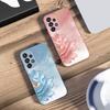Side Lotus White For Samsung Galaxy S10 4G S20 11E 30 S21 21Fe 22 S24 Pro S23 Ultra 5G S8 S9 Tempered Glass Phone Case