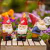 Garden Dwarf Gnomes Figurine Ornaments Resin Solar Lights Sculpture Landscape Crafts Decoration Props Friends Holiday Gifts