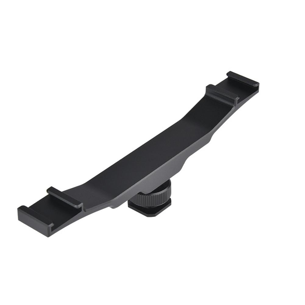 Double End Cold Shoe Mount Bracket Extension Rod for Camera Flash Fill Light Microphone Holder