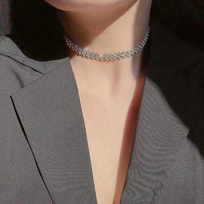 Diamond Choker Necklace - Versatile, Trendy Fashion Accessory for Women