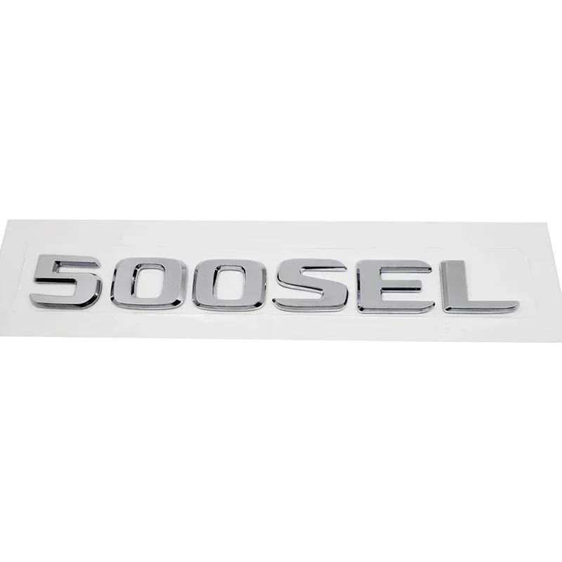 3D ABS Zadní kufr auta Písmenný znak Číslo karoserie Znak Samolepka pro Mercedes Benz 230E 300E 300SEL 300SE 500SEL 560SEL 600SEL