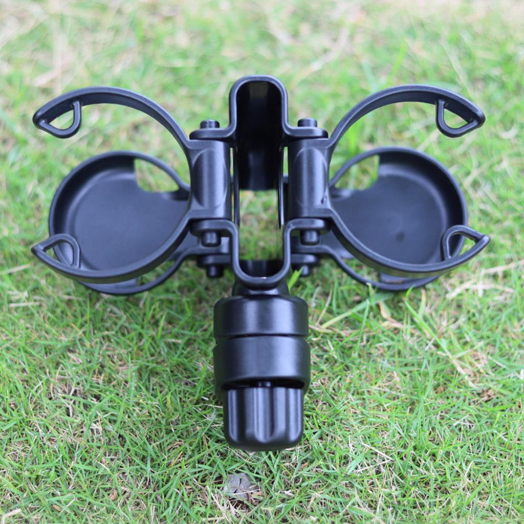 Universal Pram Cart Beverage Holder 360 Degree Adjustable Clamp Fit Most Strollers Wheelchairs Foldable Design