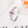 925 Sterling Silver Fashion Luxury Crown Zircon Ring Birthday Party Anniversary Gift