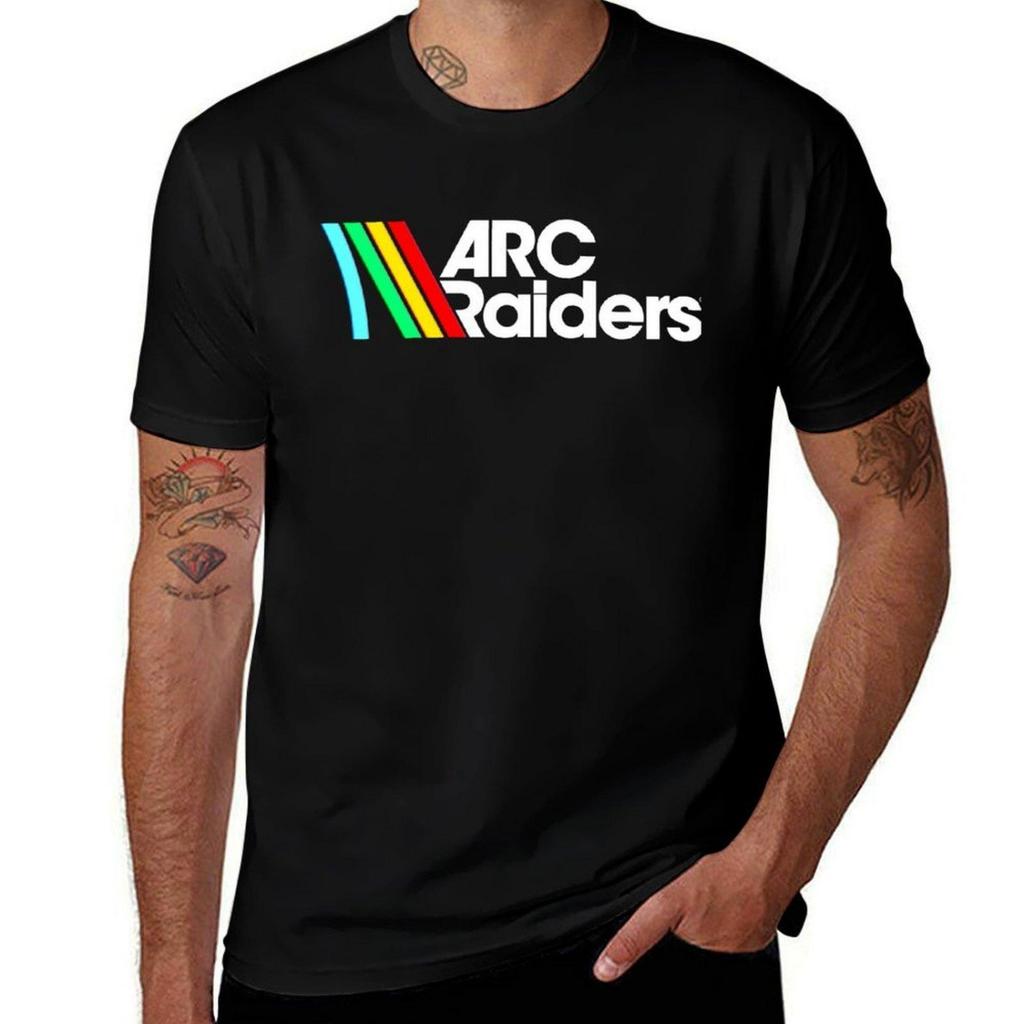 Men's Black ARC Raiders Luxury Graphic Logo T-Shirt - 100% Cotton, Regular Fit