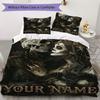 Custom Name Wolf Yin Yang Spirit Bedding,Quilt Set Quilt Cover Pillowcase Home Birthday Gift(1 * duvet cover + 2 * pillowcase, without core)_lx