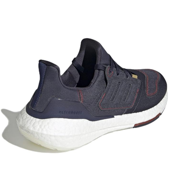 Adidas Ultra Boost 22 Denim Shadow Navy Vivid Red Sneakers GX9146