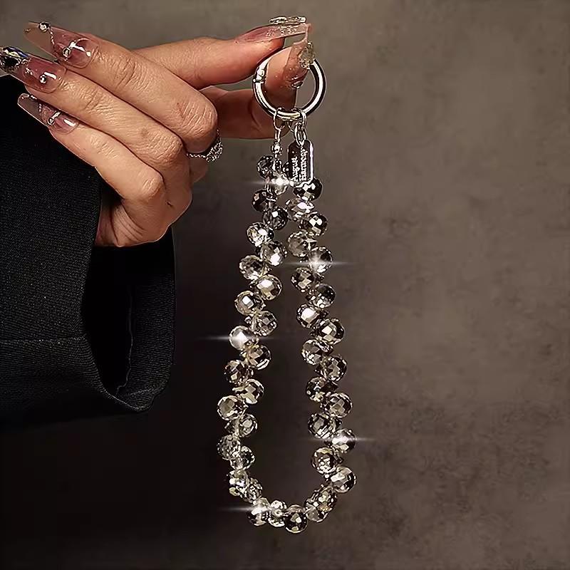 Y2K Pink Ribbon Bowknot Pearls Bag Pendant Charm Keychain Elegant Beaded Keyring Sweet Key Chains Phone Key Bag Hangings
