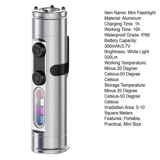 Mini Rechargeable Flashlight High Lumens Super Bright Multiple Lighting Modes Waterproof Tactical Flashlight LED Torch
