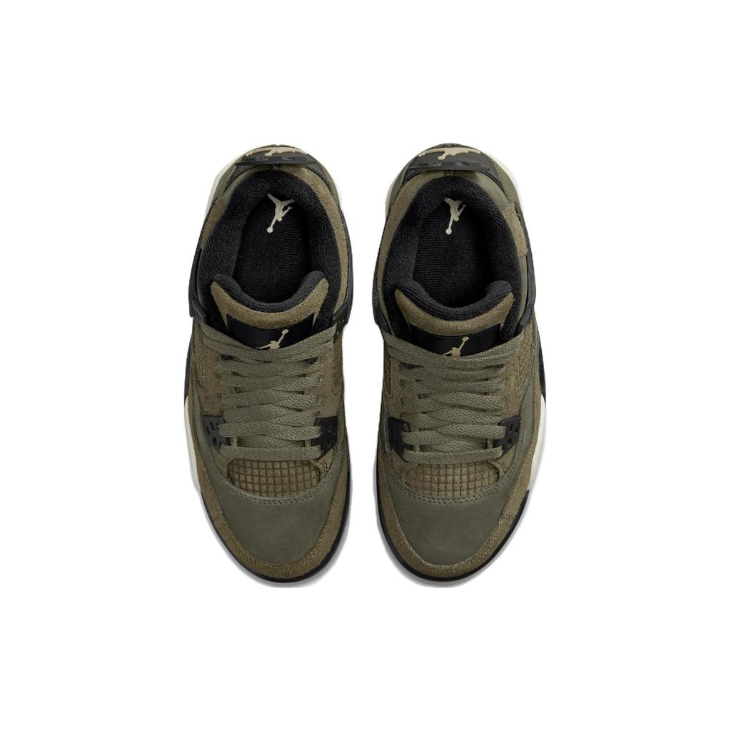 Air Jordan 4 Retro SE Craft GS Olive Kids Sneakers Green Medium-Olive Pale-Vanilla FB9928-200