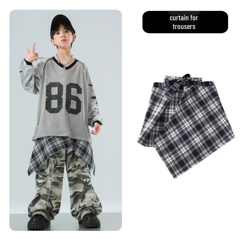 Kids  Hip Hop Dance Outfits - Trendy Streetwear Jerseys for Boys & Girls 140cm