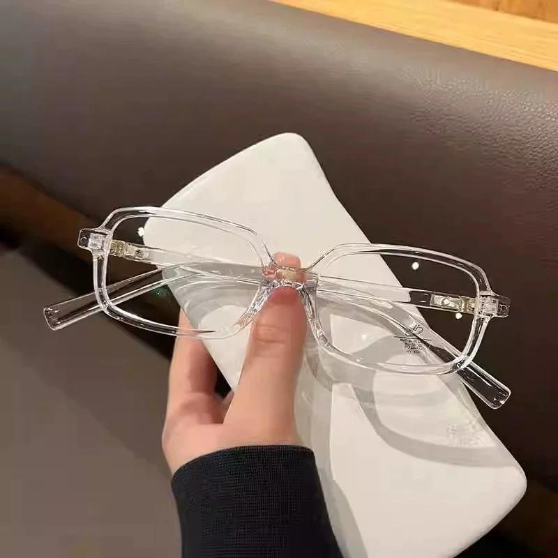 Y2K Leopard Small Frame Glasses Women Retro Fashion Simple Vintage Female Girls Eyewear Decorative Anti-blue Light Eyeglasses