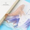 Whale Tide Ancient-Style Hollow Metal Art Bookmark: Ocean Museum Auspicious Festival Gift
