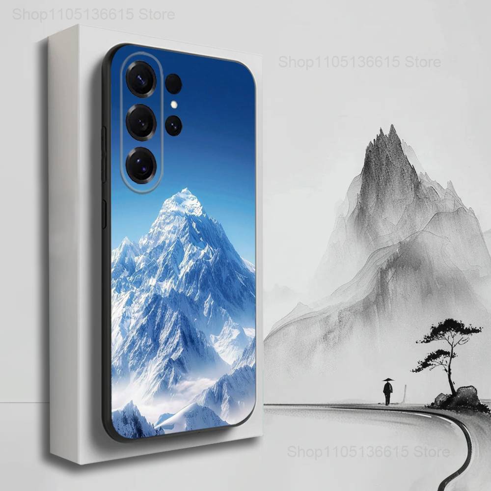 

Sacred Mount Everest Case For Samsung S21,S20,S10,Plus,S9,S22,S25,Ultra,S24,S23,FE,Lite,Soft Silicone Black SamsungS10