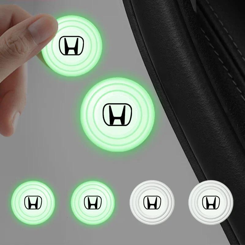 1/2/4Pcs Luminous Car Door Shockproof Pads Anti-collision Pad For Honda Fit Civic Jazz CITY Accord CR-Z VTEC Vezel Insight