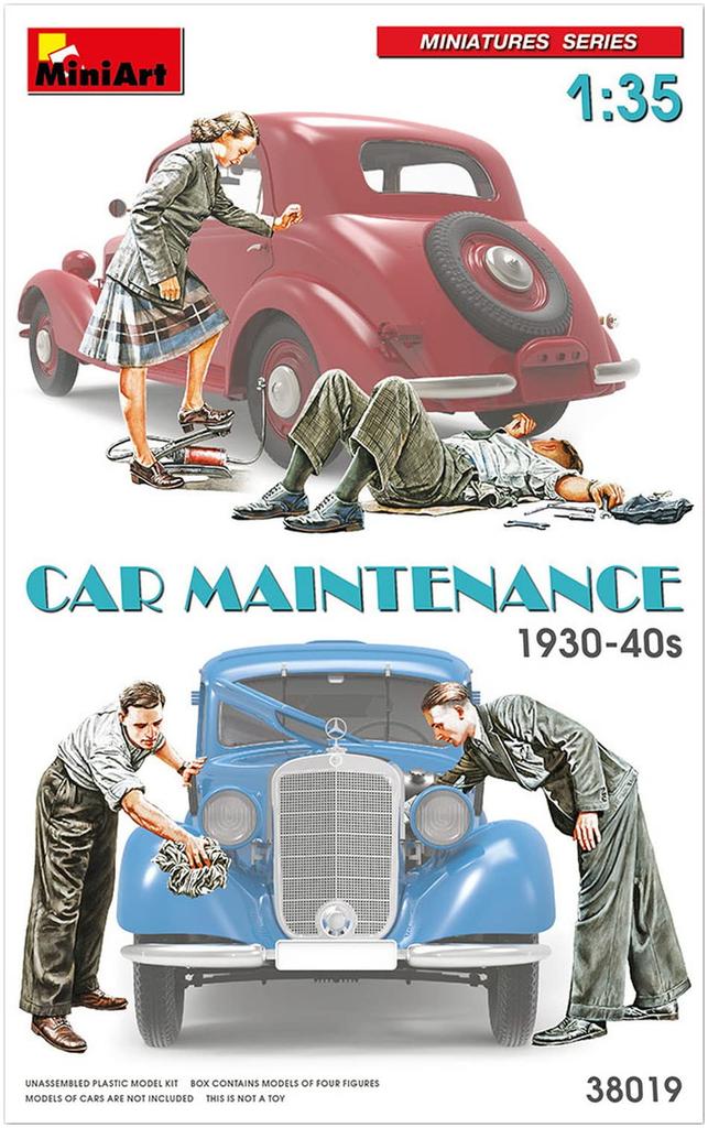 Miniart Scale Car Maintenance Plastic Model MA38019 1/35 1930s-1940s