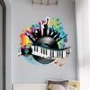 Music Wall Stickers Vinyl Decals for Living Room Bedroom Concert Hall Creative Album Art Peel and Stick Wall Decoration