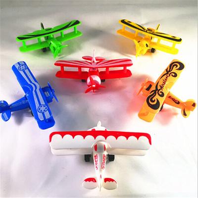 Mini Vintage Plastic Plane Model Aircraft Glider Biplane Airplane Model Kids Toy