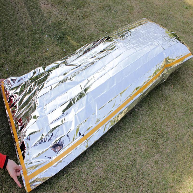 Přenosný voděodolný spací pytel pro nouzové přežití Outdoor Edc Camping Gear Termo vak Záchranná sada Mylar Deka