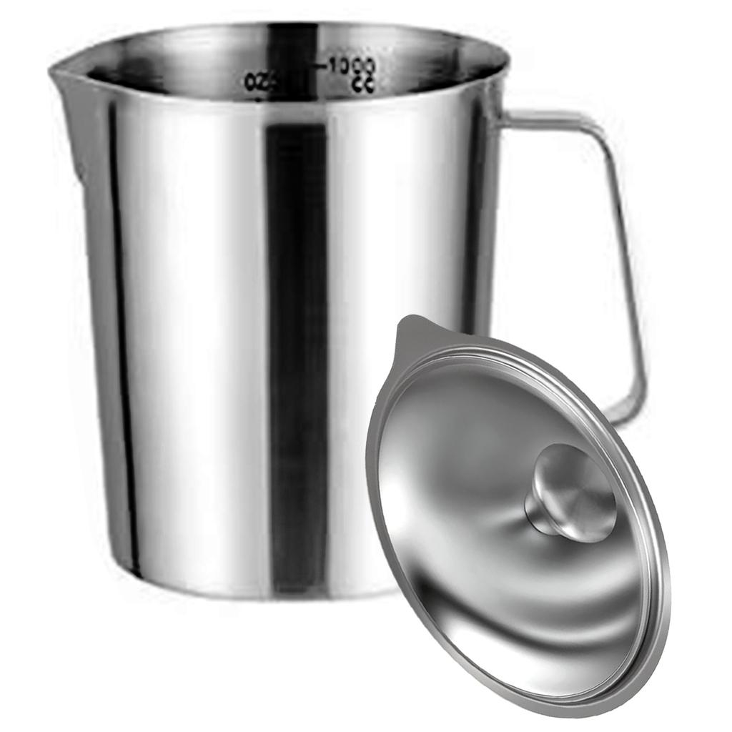 Multi Capacity Nonrust Steel Milk Frothing Pitcher Leak Proof Lid Ergonomic Handle Dishwasher Safe Coffee Brewing Tool