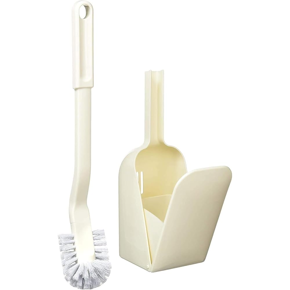 Ohe Toilet Brush, 40cm (W) x 97cm (D) x 11cm (H), White, Refle 3 Toilet Brush, with Case, Set of 2