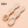 Ergonomic Spoons for Small Hands 2Pcs Silicone Baby Spoon, Soft Toddler Training Spoon Puree Fruit Puree, Easy Grip Non-Slip Handle Infant Feeding