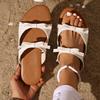 N Nü Altersreduzierende Schleife Flache Hausschuhe Sommer Mode Lässig Leichte Outdoor-Sandalen