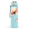 1PC Single Soft Pastel Poppy Flower Print 750ml Color Plastic Sports Water Bottle Leakproof Flip Straw Lid Suitable for Sports Office Home Use