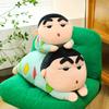 New 100cm Crayon Shin-chan Kawaii Shinnosuke Lying Pose Plush Doll Stuffed Doll Pillow Cartoon Room Decoration Birthday Gift Toy