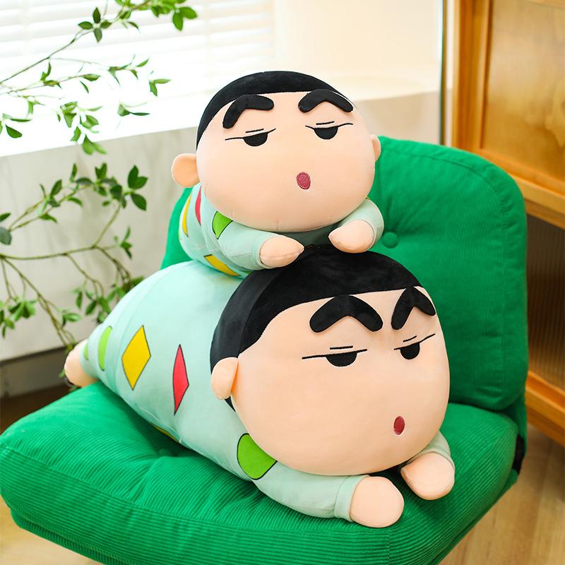 New 100cm Crayon Shin-chan Kawaii Shinnosuke Lying Pose Plush Doll Stuffed Doll Pillow Cartoon Room Decoration Birthday Gift Toy