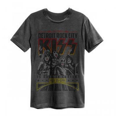 Amplified Camiseta unissex adulta com pôster vintage Kiss