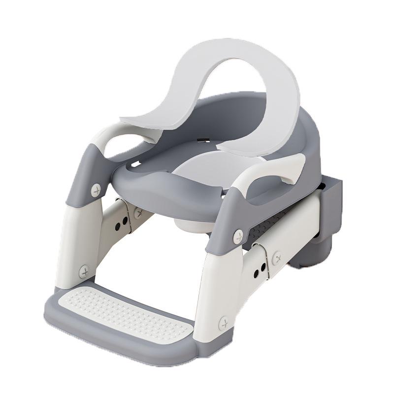 Foldable Children's Toilet Ladder with Backrest