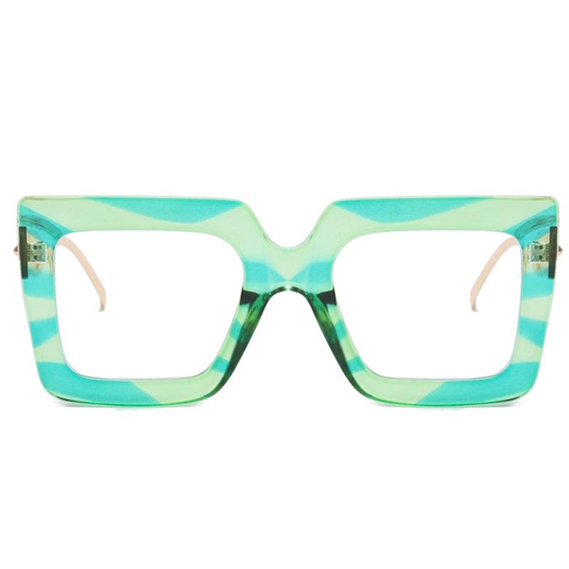 Big Square Chain Frame Clear Lens Glasses Myopia Nerd Spectacles Degree -0.5 -1.0 -2.0 To -6.0 Oversize Hyperopia +0.5 To +6.0