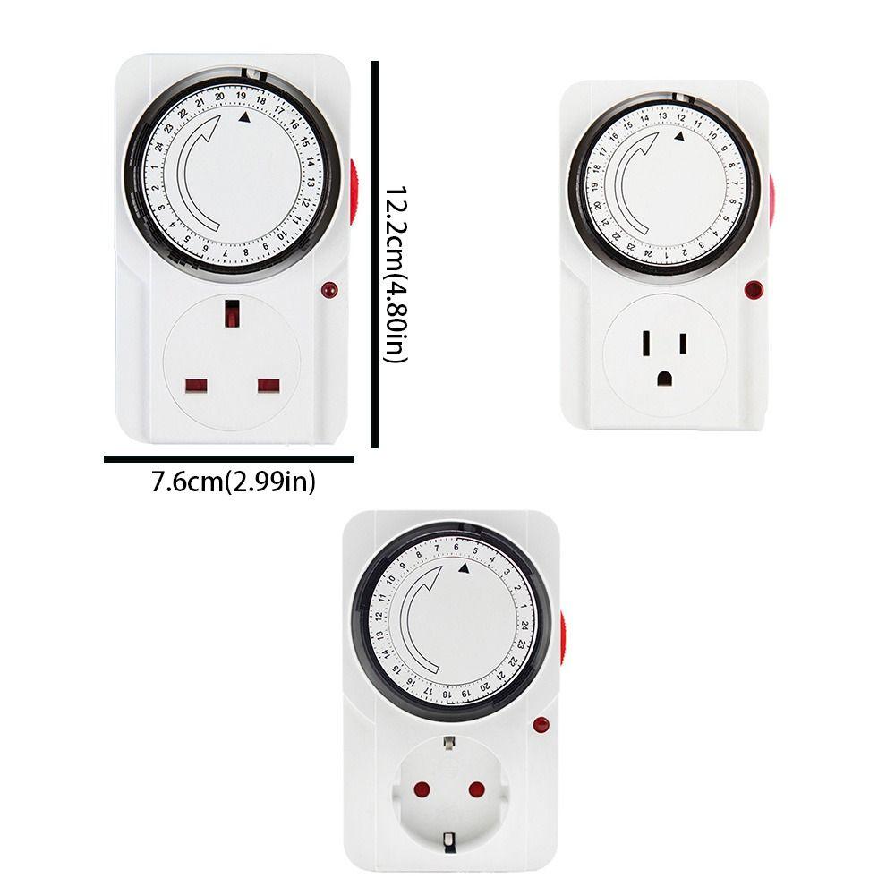 2/3-Pin Plug Timer Plug 15 Minutes Intervals 24 Hour Segment Timer  Kitchen Appliances